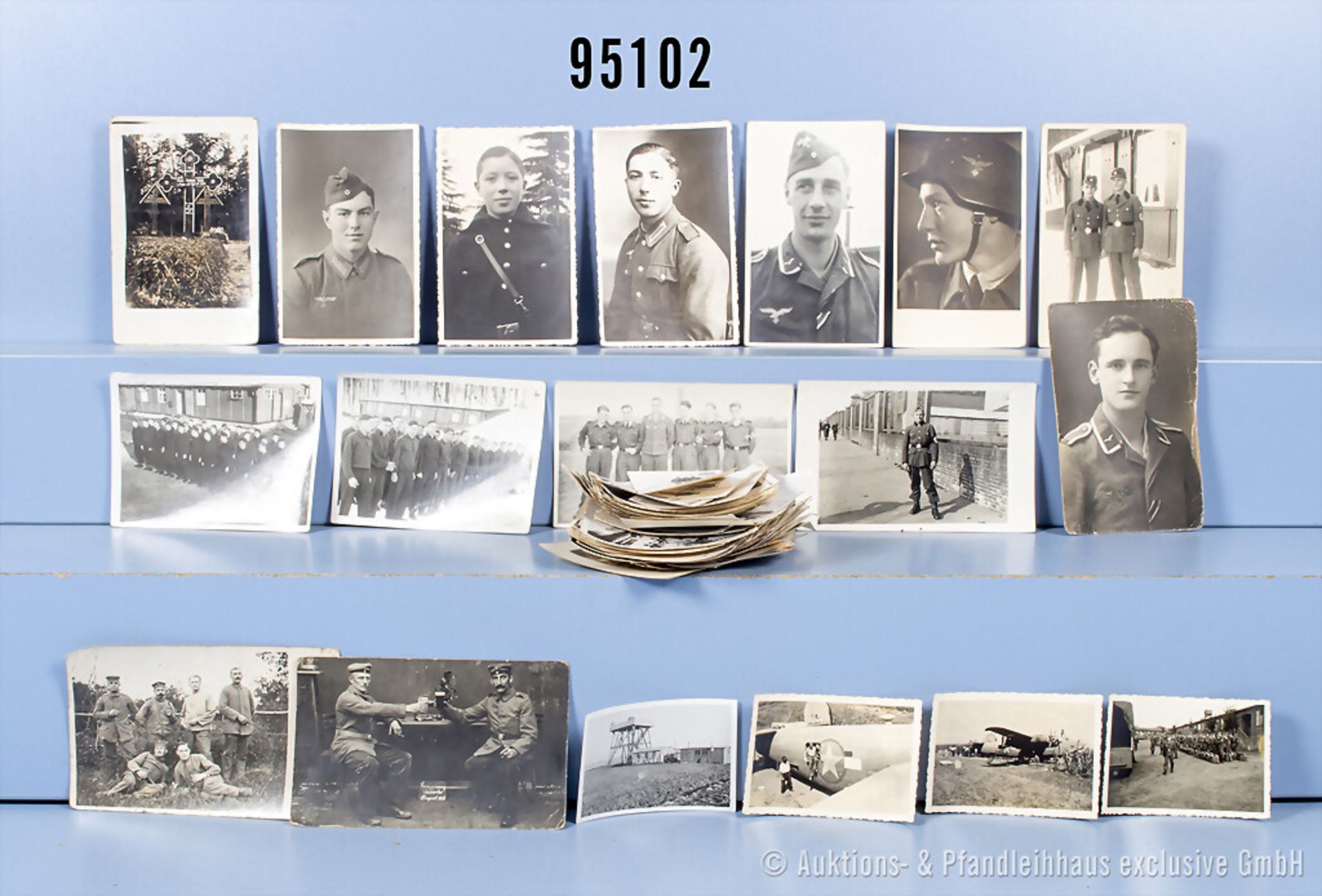 Konv. ca. 150 Fotos überwiegend 2. WK Luftwaffe Flakartillerie, teilweise interessante ...