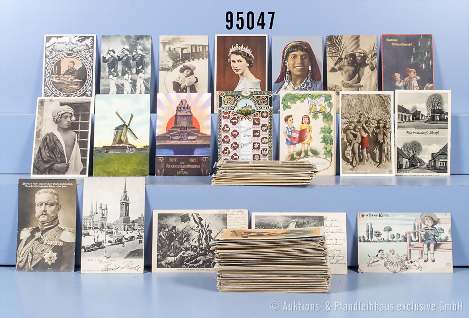 Konv. ca. 300 Postkarten, überwiegend vor 1945, u.a. Ostgebiete, ehemalige DDR, Asien, ...