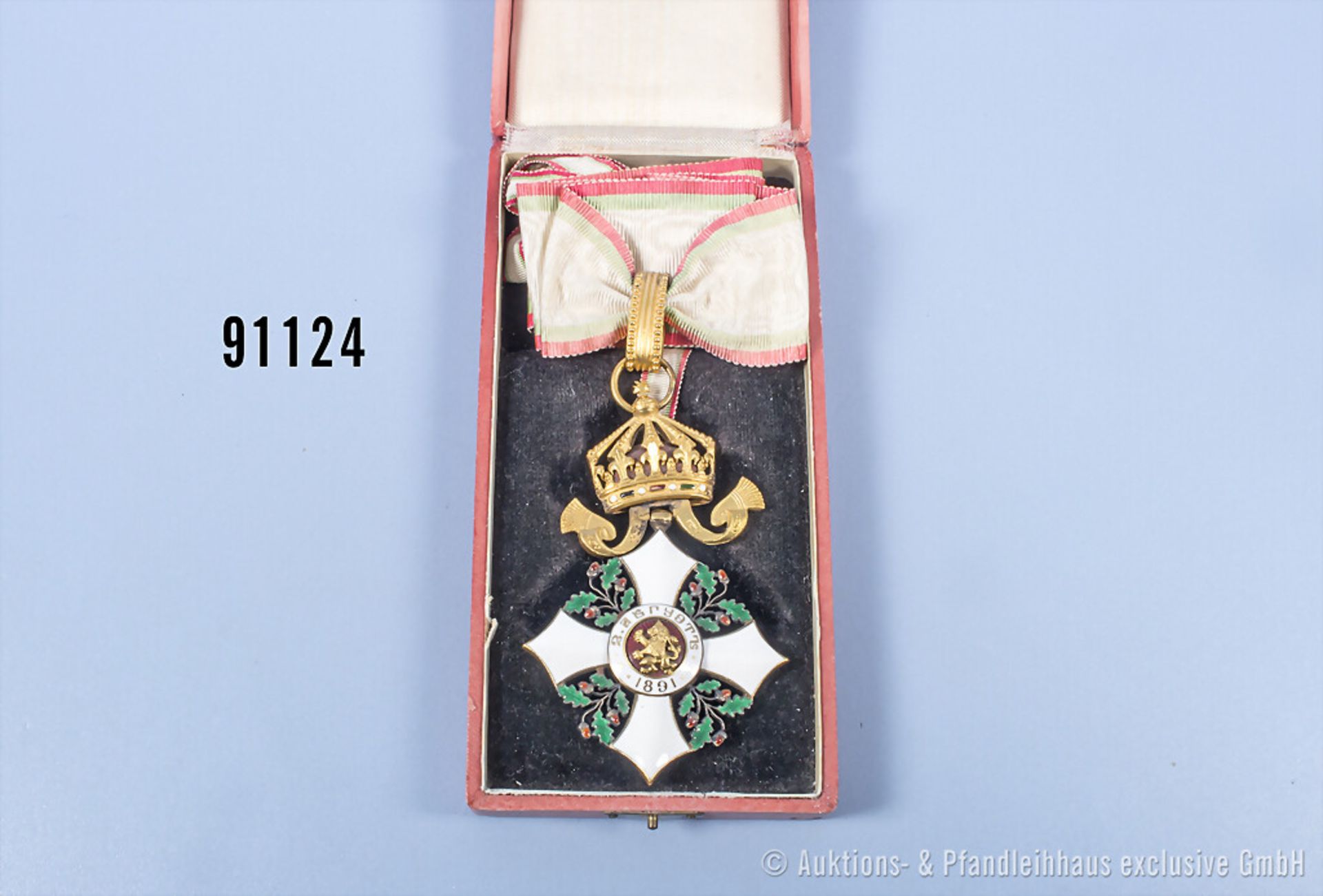 Bulgarien Zivilverdienst-Orden Kommandeurkreuz 3. Klasse, im dazugehörigen Etui, guter ...