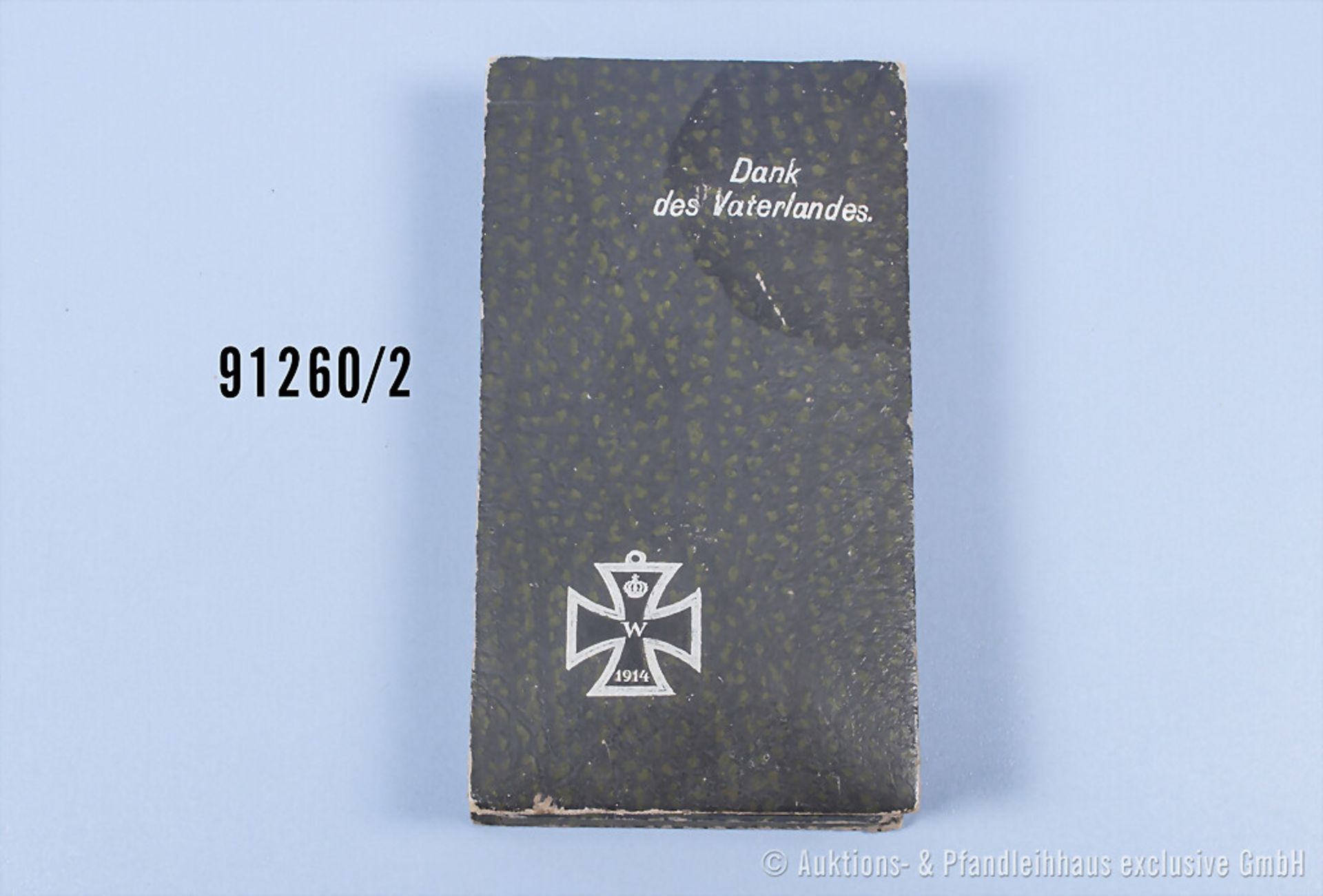 EK 2 1914 im teilweise beschädigten Etui mit Aufdruck "Dank des Vaterlandes", guter ... - Image 2 of 2