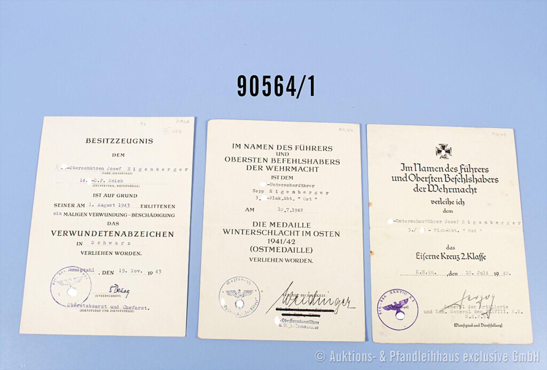 Dokumentennachlass eines Oberscharführers der Waffen-SS im SS-Panzer-Grenadier-Regiment ...
