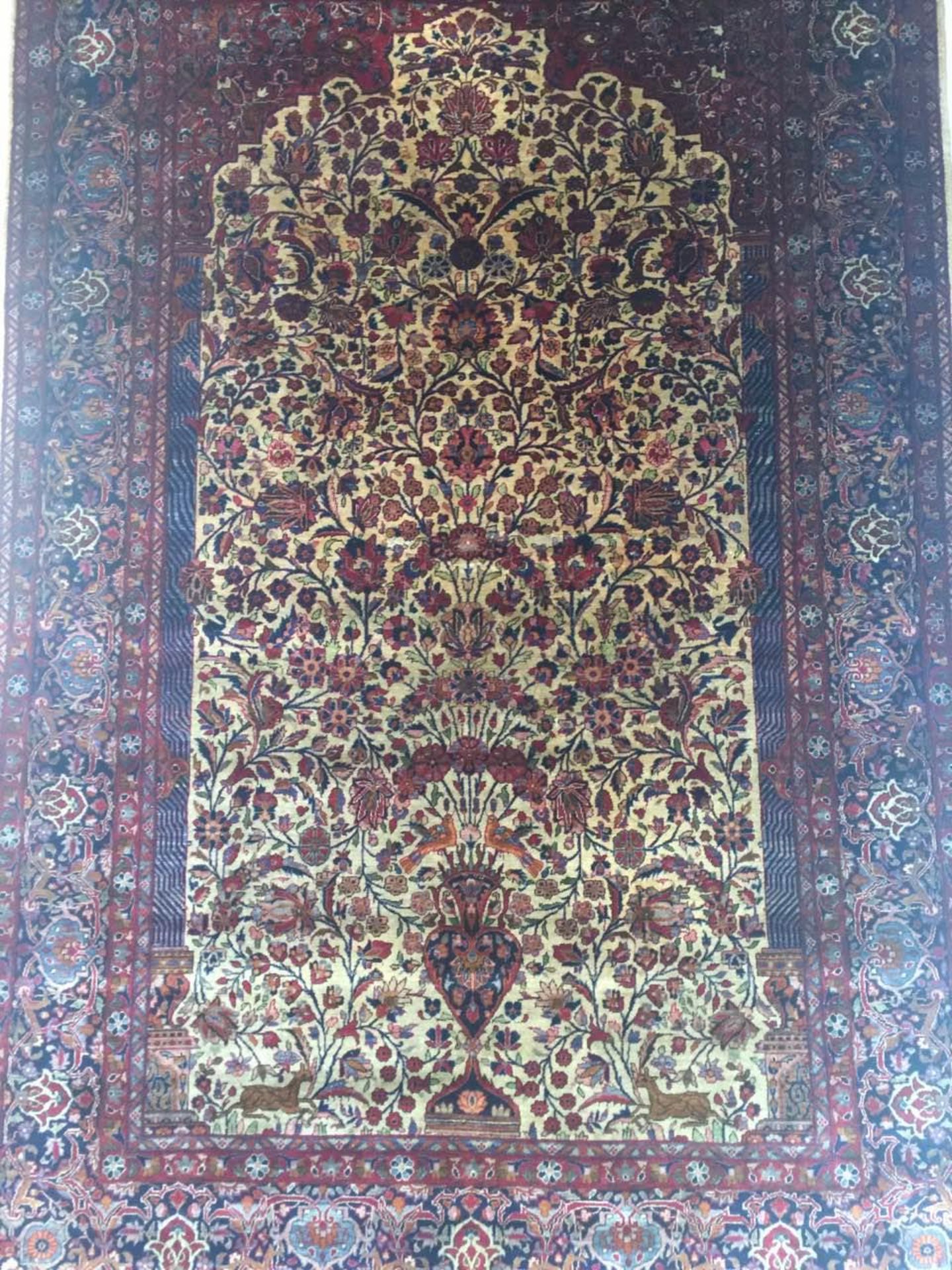 Tapis en soie kashan Iran 19ème 200 x 133 cm - Image 7 of 12