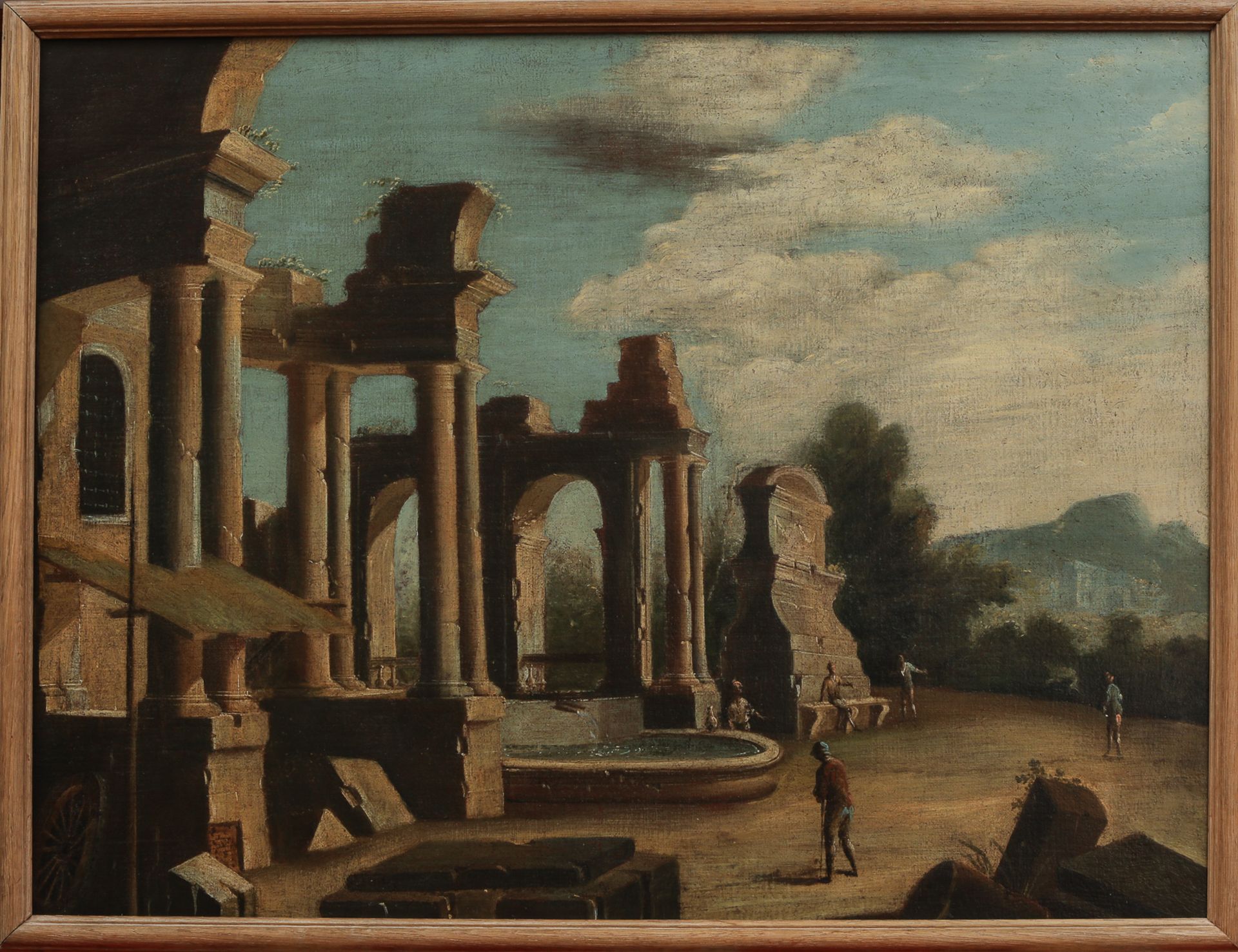 Paire de peintures à l'huile vénitienne Suiveur de Viviano Codazzi (1603-1672)représentant des - Image 4 of 7
