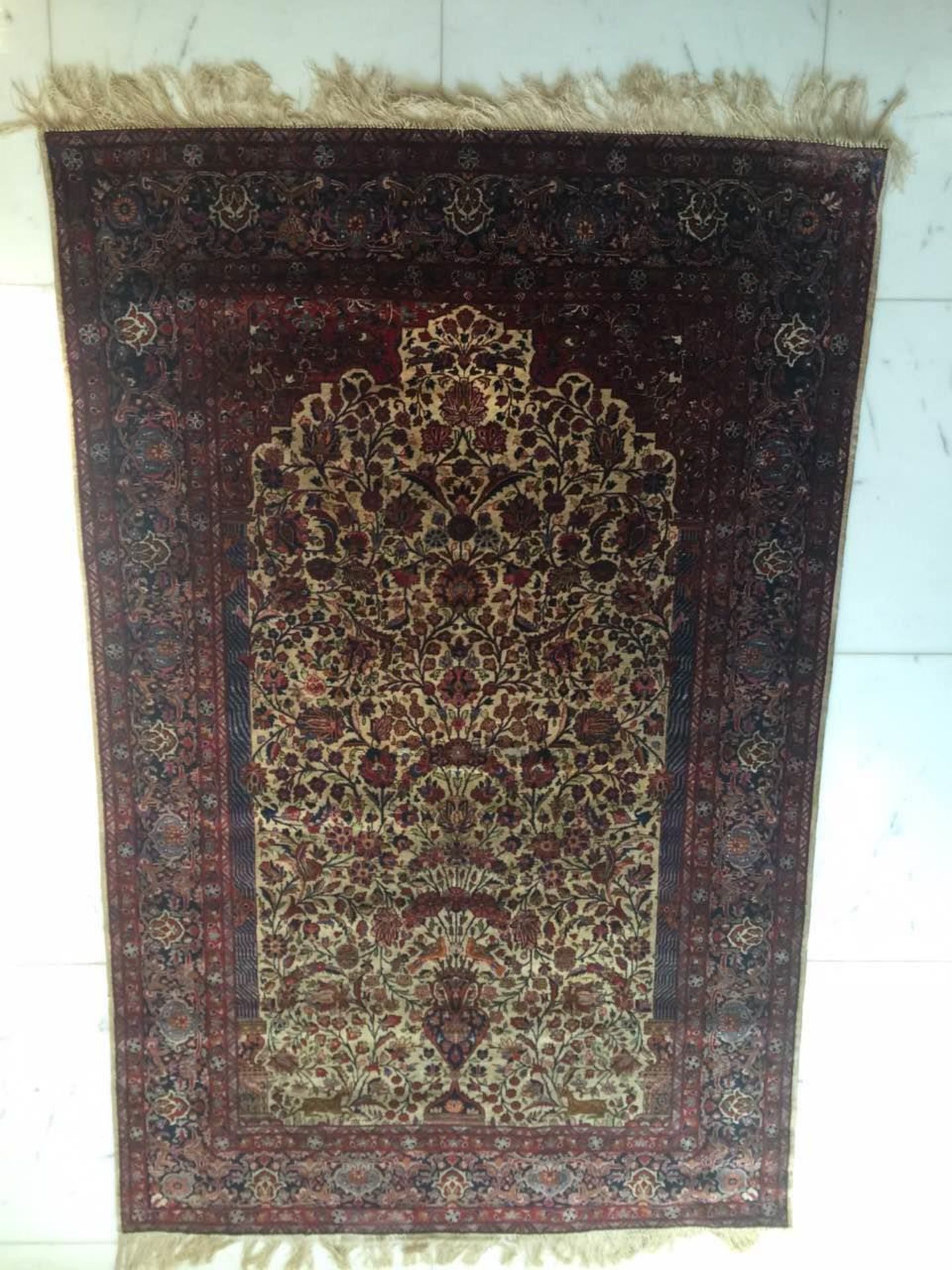 Tapis en soie kashan Iran 19ème 200 x 133 cm