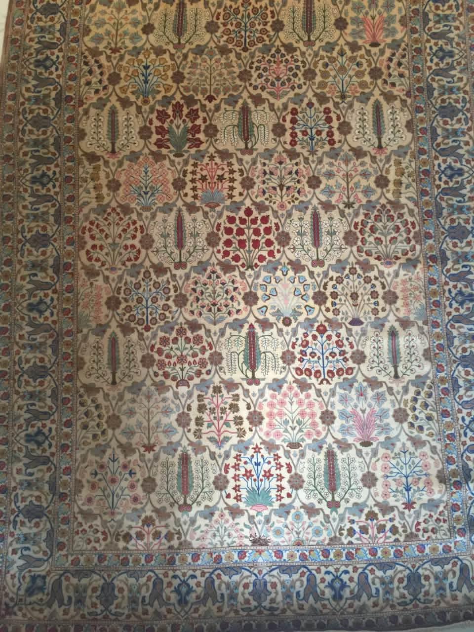 Tapis laine et soie Ispahan Iran 253 x 170 cm - Bild 2 aus 10