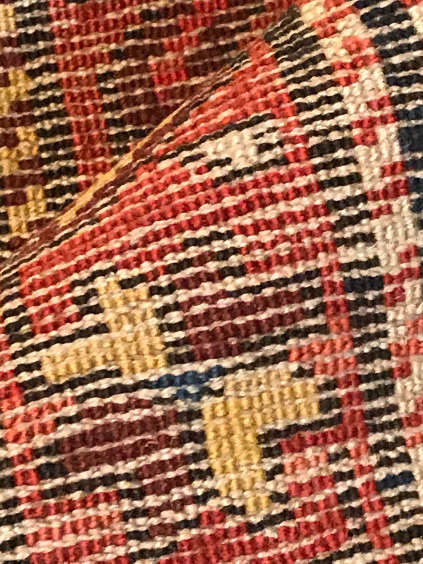 Tapis tribal en laine polychrome à décor de motifs traditionnels 365 x 114 cm - Bild 8 aus 16