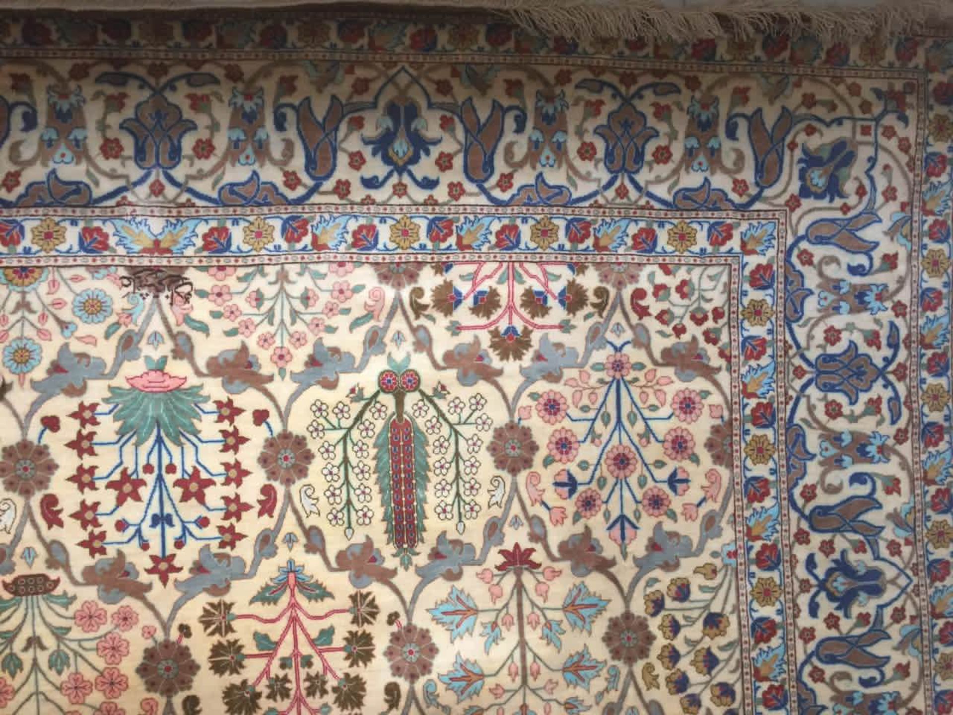 Tapis laine et soie Ispahan Iran 253 x 170 cm - Bild 6 aus 10
