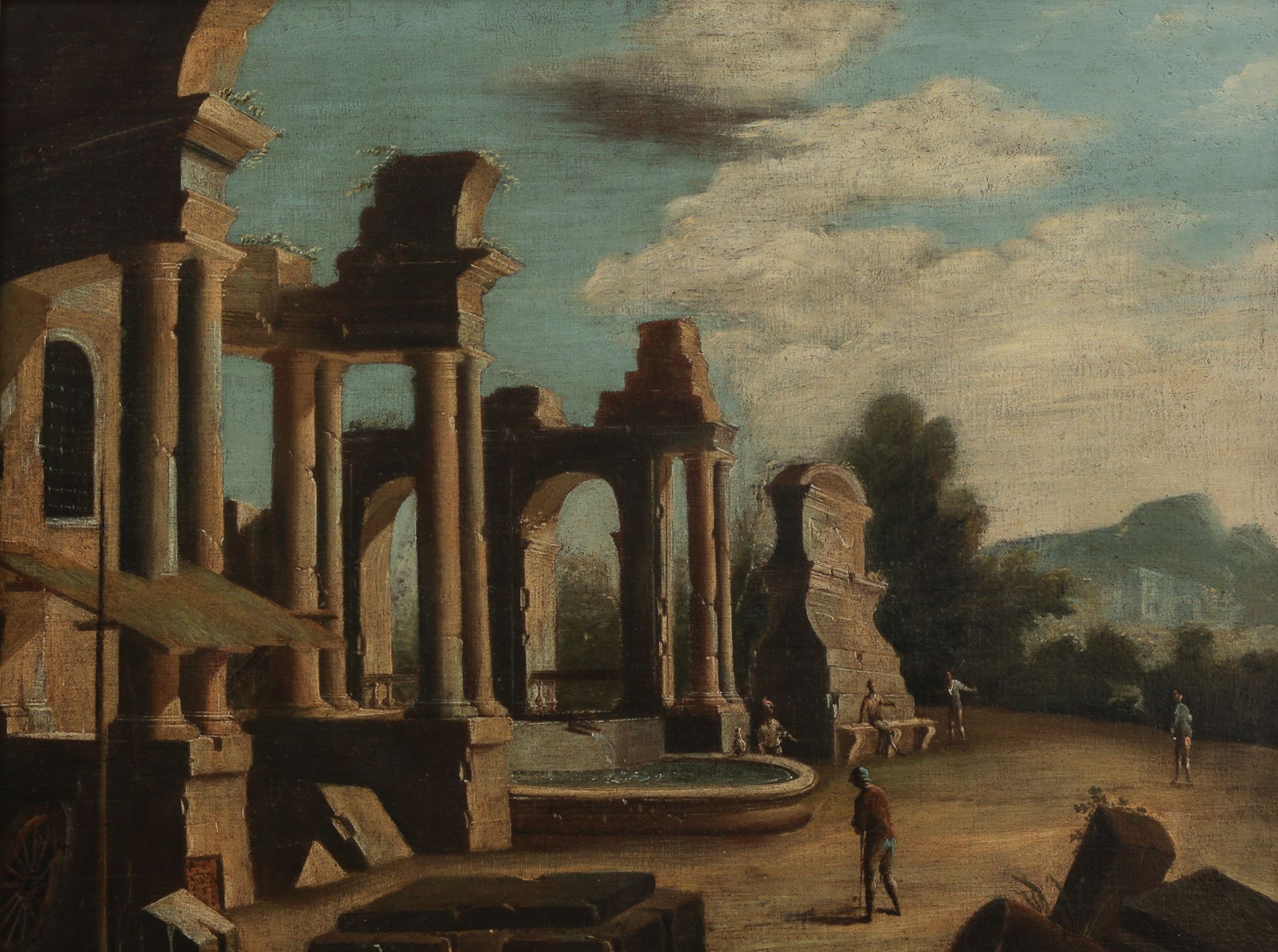 Paire de peintures à l'huile vénitienne Suiveur de Viviano Codazzi (1603-1672)représentant des - Bild 5 aus 7