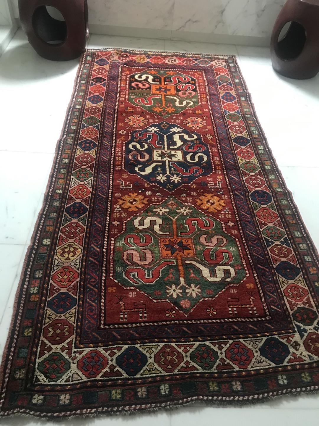 Tapis Chirvan en laine vers 1900 245x 120 cm - Bild 2 aus 16