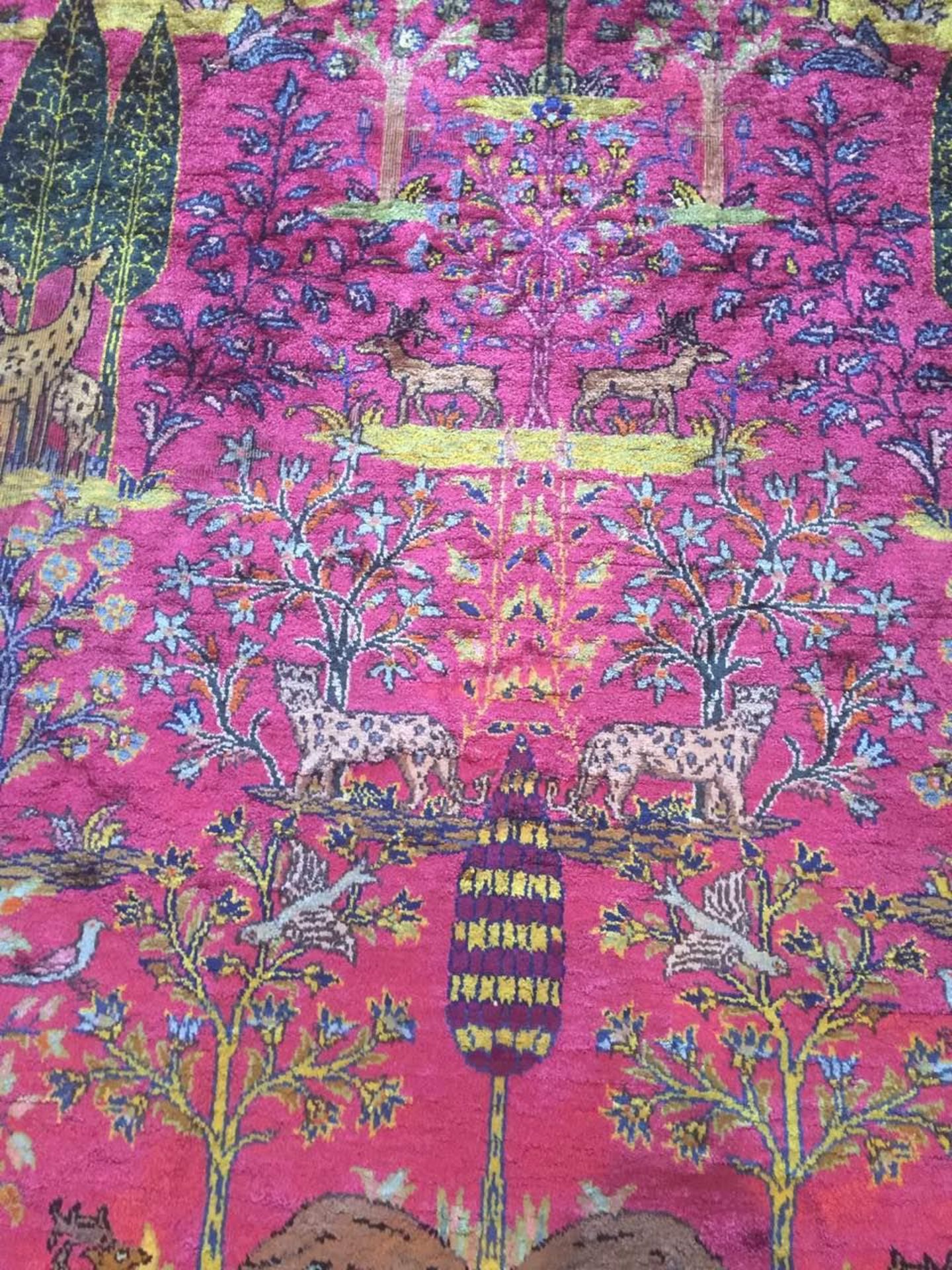 Tapis soie kirman iran 293 x 195 cm - Image 5 of 10