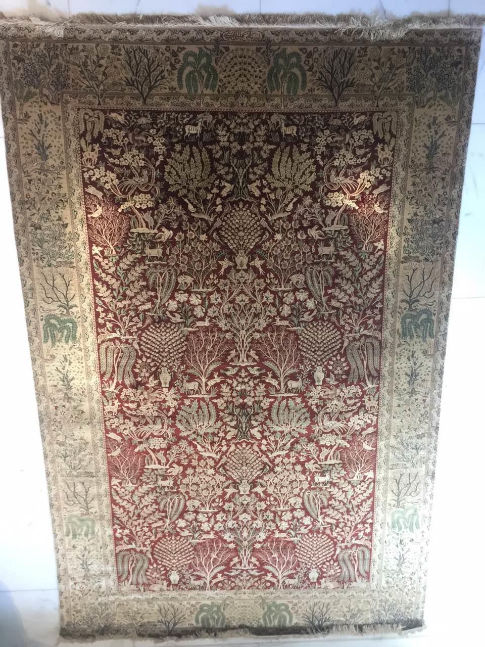 Tapis Nain en laine et soie Iran 245 x 156 cm