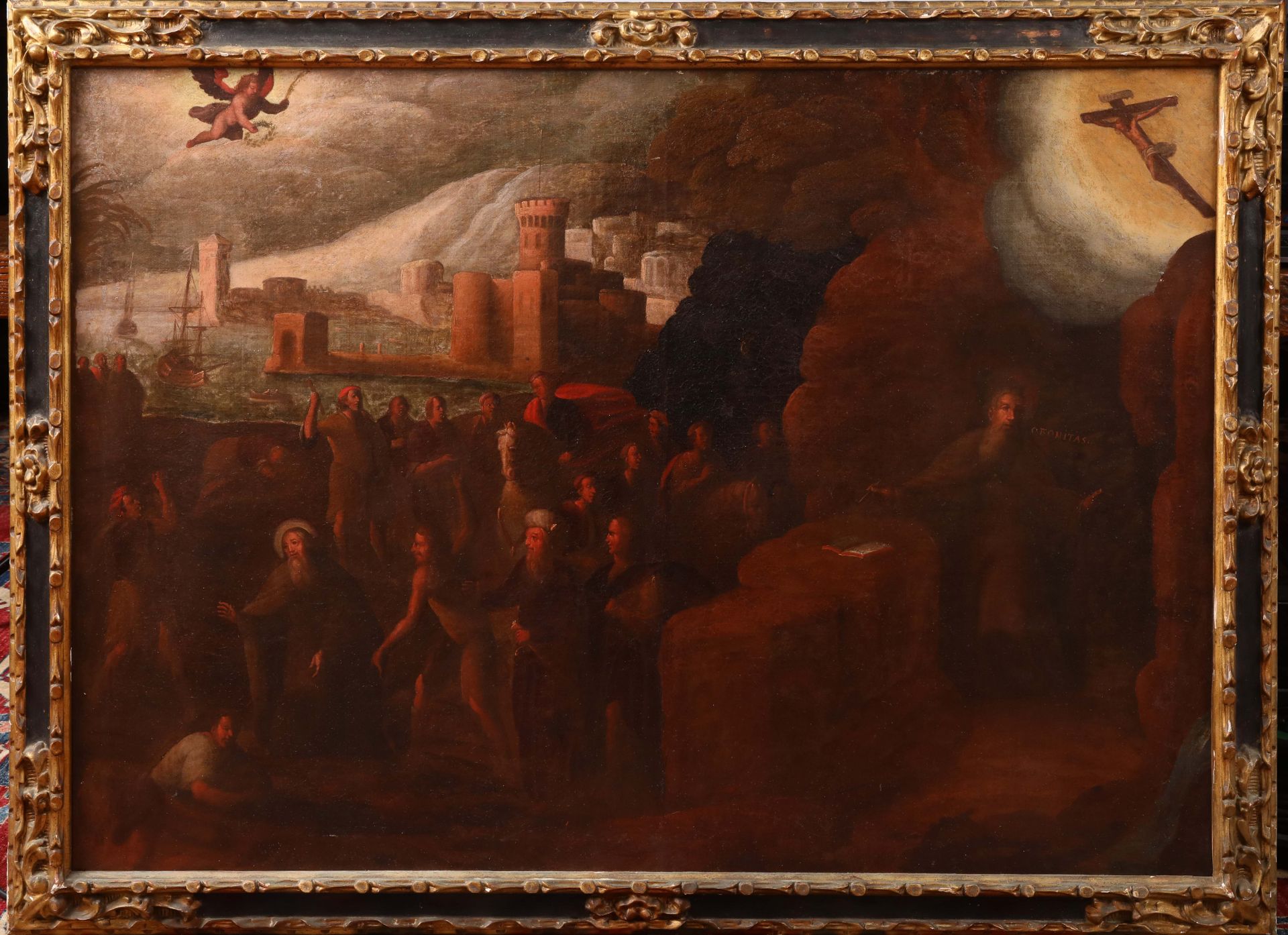 Une paire d'huile sur toile École espagnole, 17 eme siècle Lot et sa famille fuyant la destruction - Bild 6 aus 13