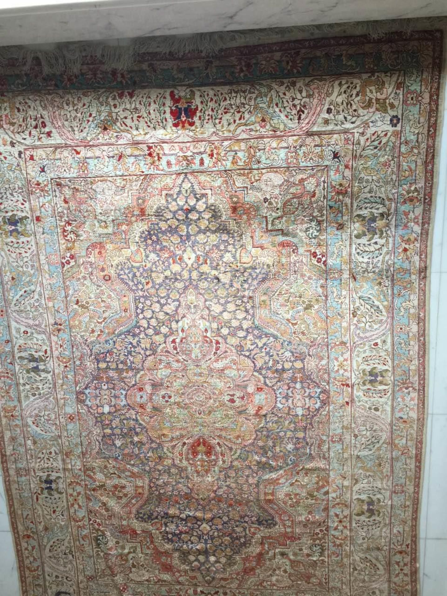 Tapis en soie ghoum Iran 280 x 190 cm - Image 3 of 15