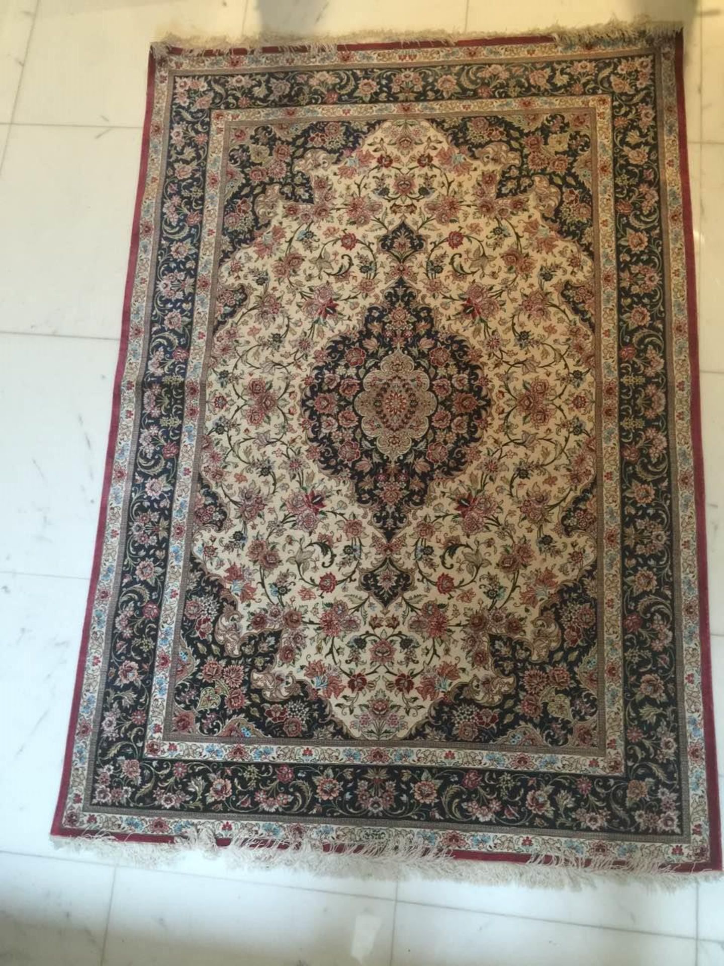 Tapis ghoum soie iran 200 x 140 cm