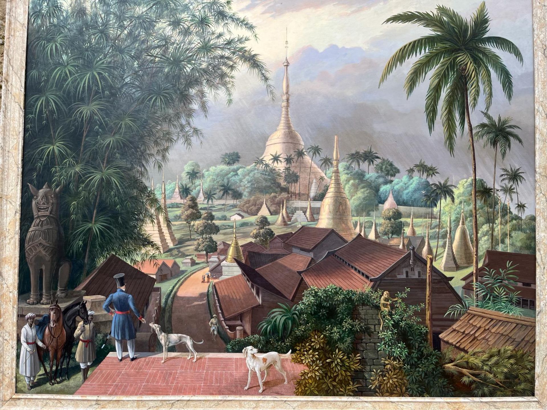 Gordon Davies British | 1926 – 2007 Vue de la pagode du Grand Dragon et des paysages adjacents,