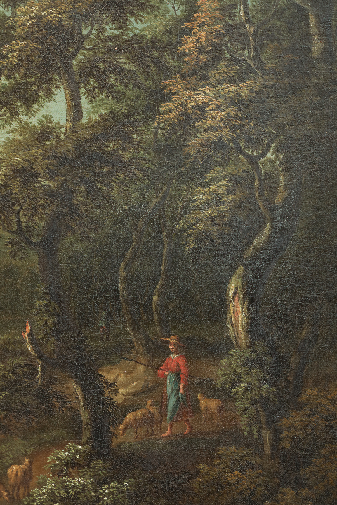 Paire de paysages flamands Huile sur toile 17 eme siècle Encadrement par Atiscuir 70x90cm et 90 - Image 5 of 12