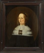 Paire de portraits d'une dame et d'un gentleman Huile sur panneau Ecole Hollandaise du 17 eme siècle