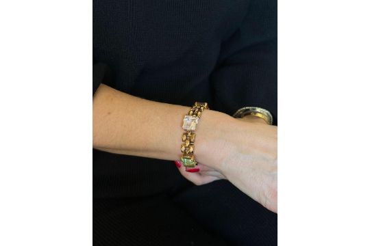 Retro 18k Gold Gemstone Bracelet - Image 6 of 6