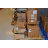 Pallet of assorted ionizer fans, Festo manifolds and solenoids, etc