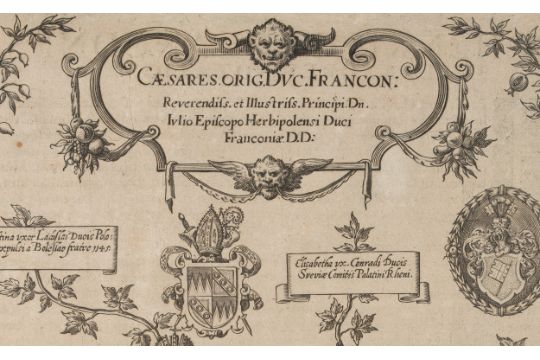 A. ALBIZZI (1547-1626), Stammtafel der Franken,  1608, Kupferstich Barock - Bild 3 aus 5