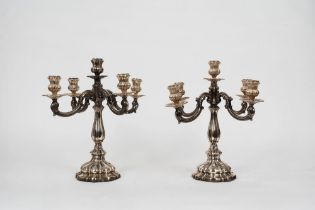 Pair of silver candlesticks