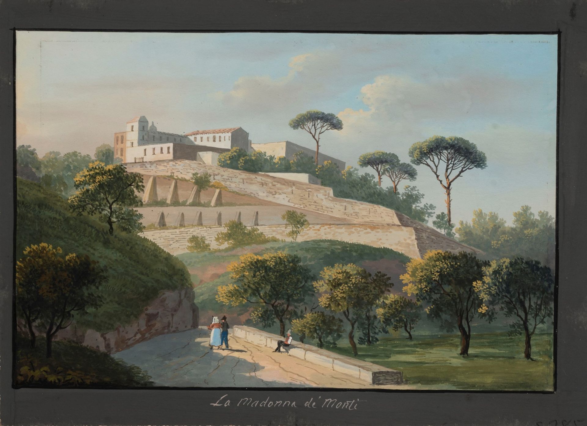 Pair of gouaches with Neapolitan views