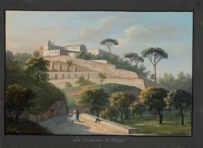 Pair of gouaches with Neapolitan views