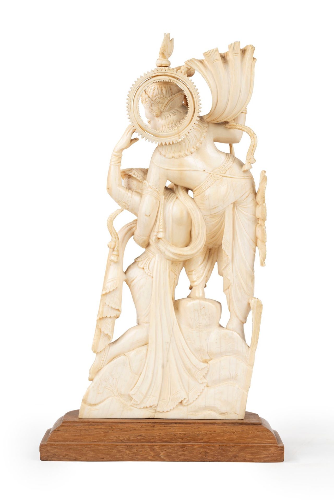 ☼ Ivory sculpture depicting Krishna and Rada, India, early 20th century - Image 2 of 3