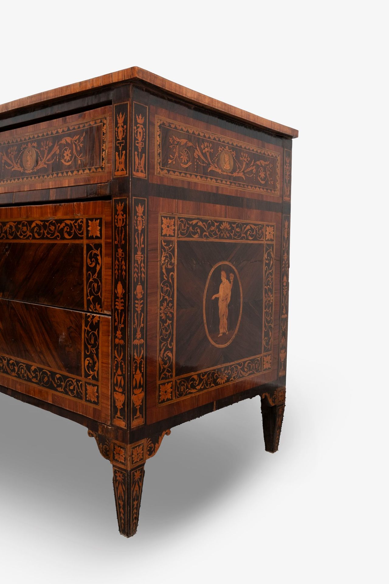 Beautiful Louis XVI commode elegantly inlaid in various woods, Lombardy 18th century - Image 4 of 6