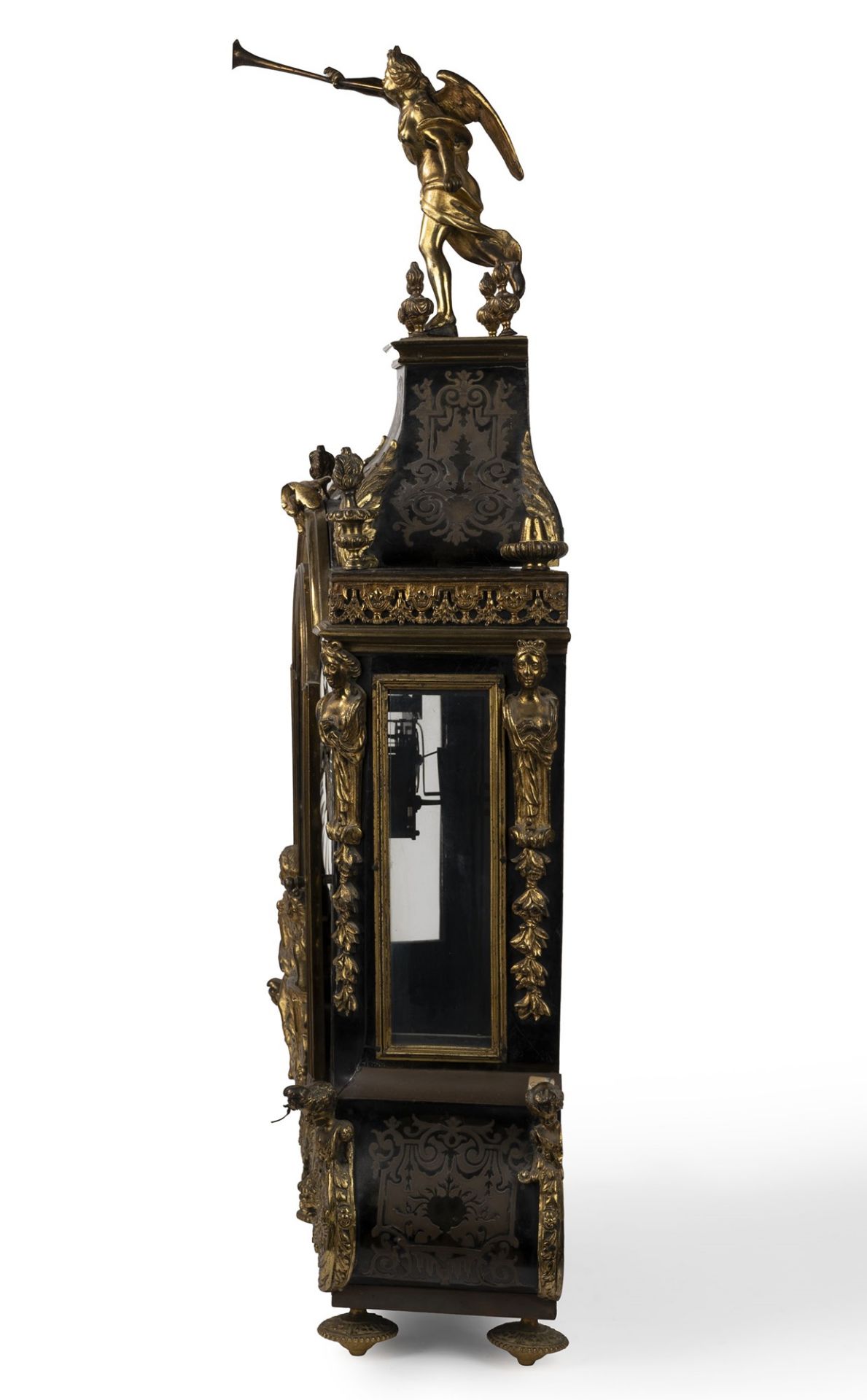 Cartel clock with gilded bronze applications, Napoleon III, France, 19th century - Image 5 of 8