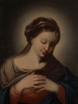 Roman school, XVIII century - Virgin in prayer