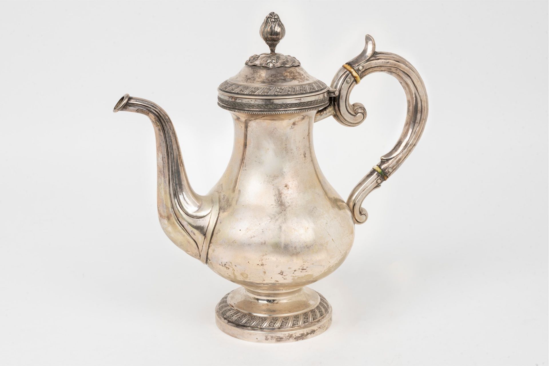 Silver coffee pot, Genoa 19th century