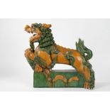 Sancai sculpture depicting a large fantastic creature, China, 19th-20th centuries