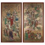 Two important paintings on silk, China 18th - 19th centuries