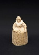 French school, XIX century - ☼ Ivory box depicting Maria de' Medici, Dieppe manufacture, 19th centur