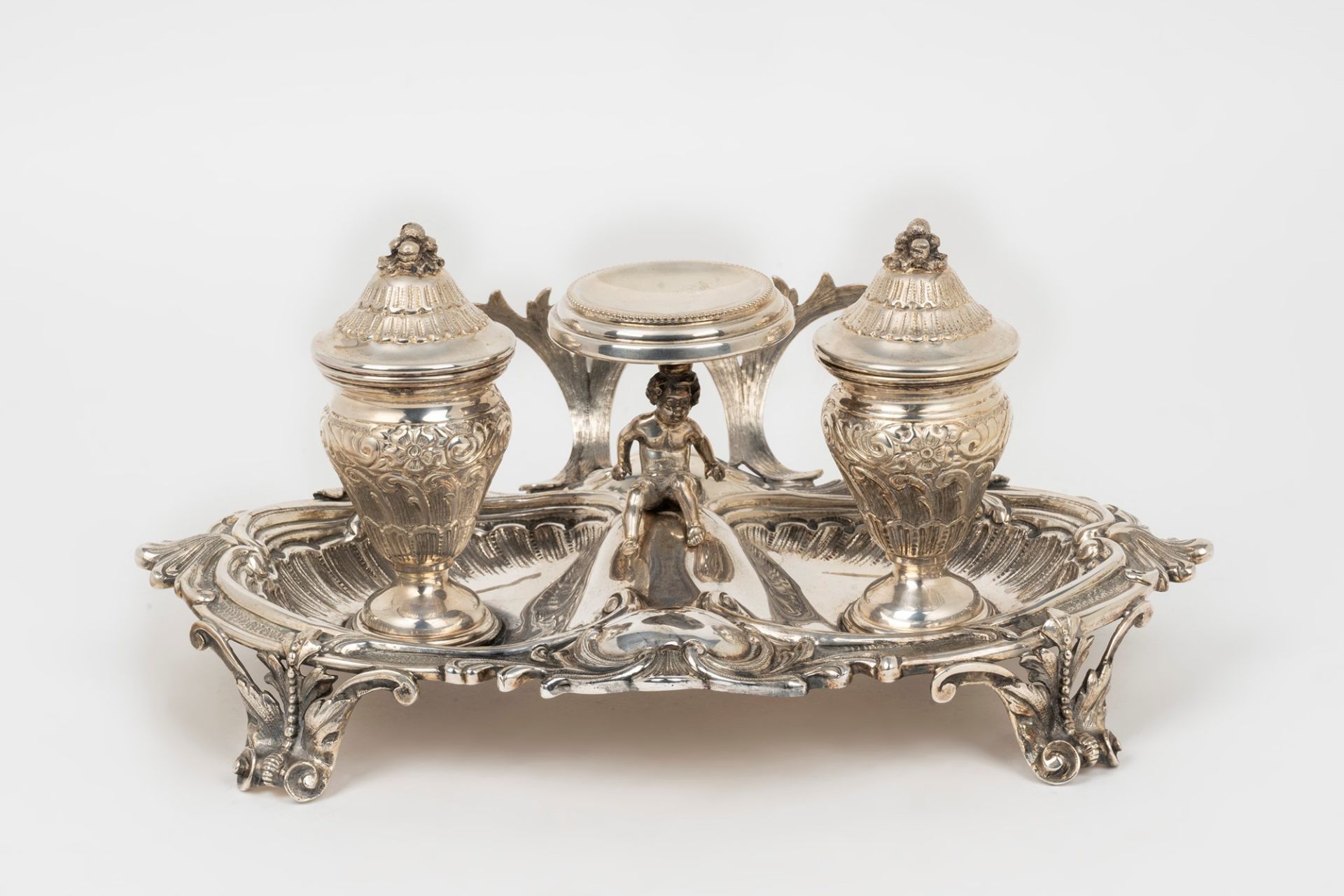 Silver inkwell, 20th century