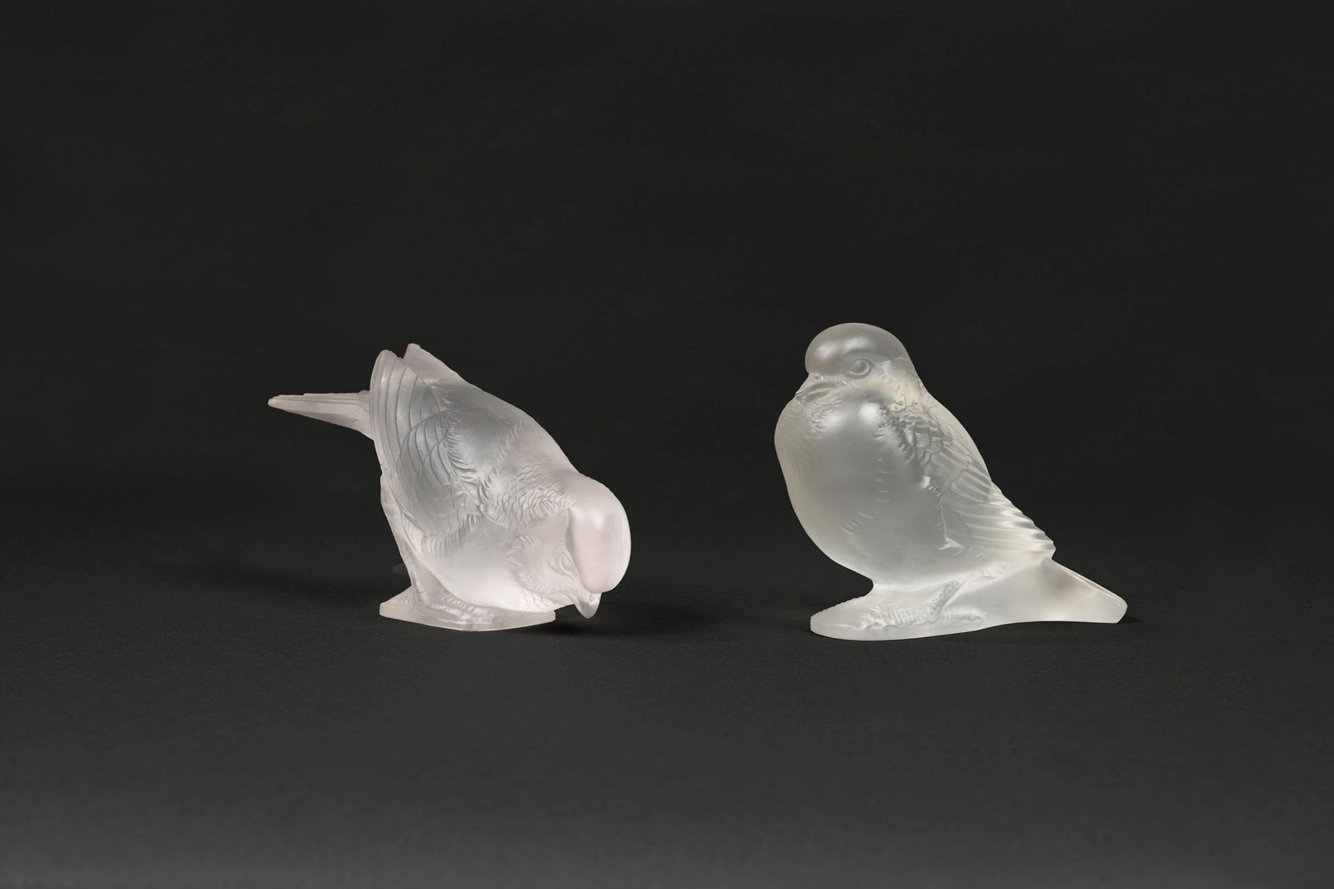Renè Lalique - Two little birds in satin crystal