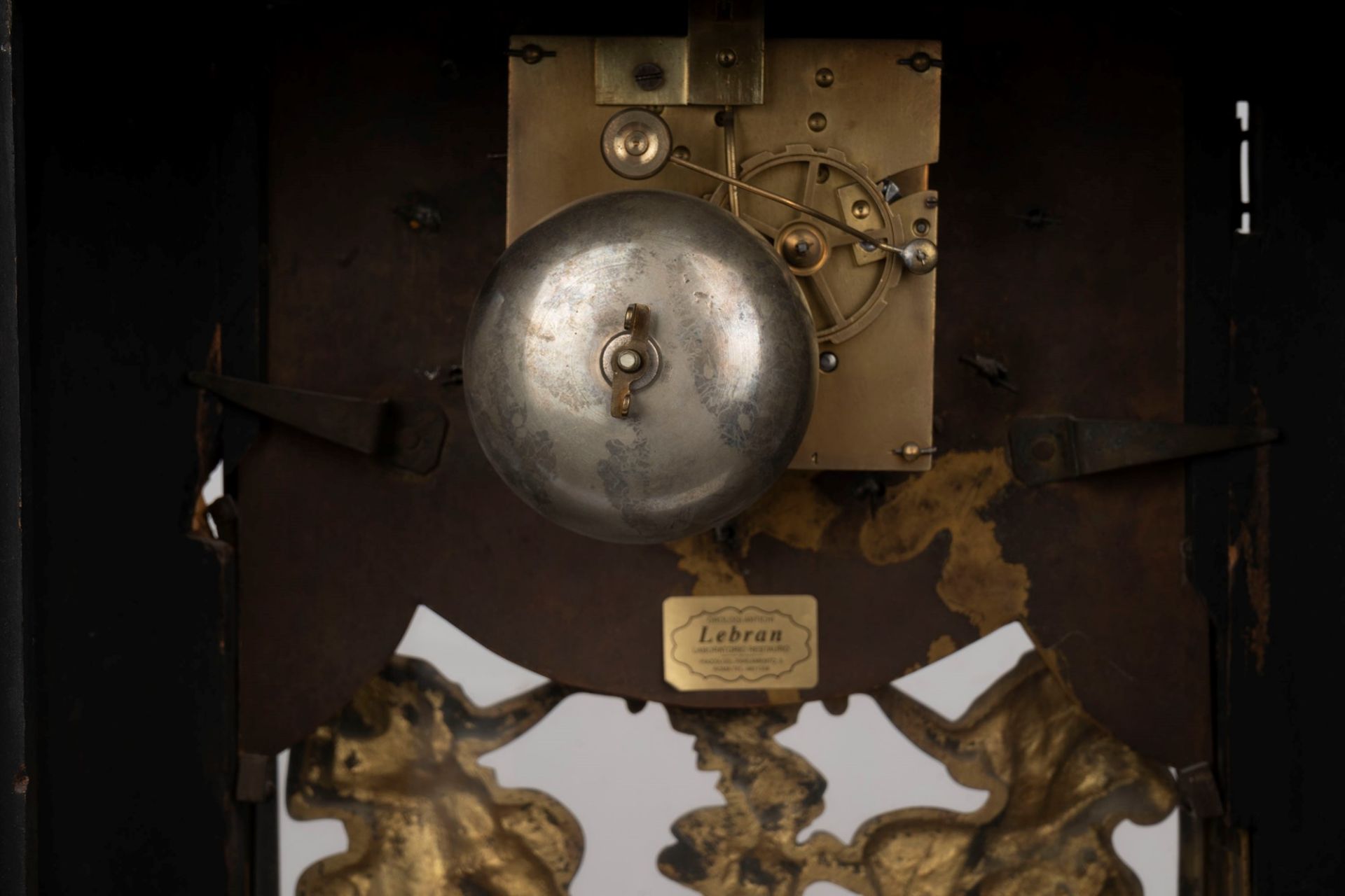 Cartel clock with gilded bronze applications, Napoleon III, France, 19th century - Image 4 of 8