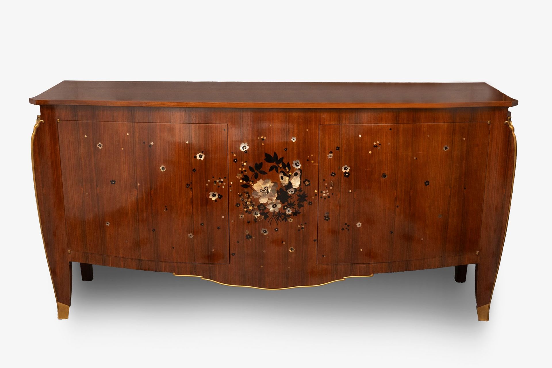 Jules Leleu - Important and rare pair of commodes inlaid with mother of pearl and various woods - Image 3 of 7