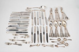 Lot consisting of 67 silver cutlery from different services, 20th century