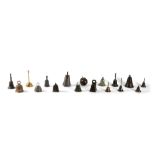 Lot consisting of 17 bells in various metals and bronze, various periods