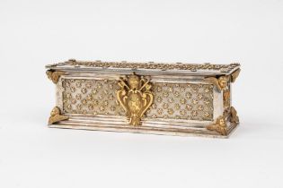 Silver casket with golden applications, Rome, early 20th century