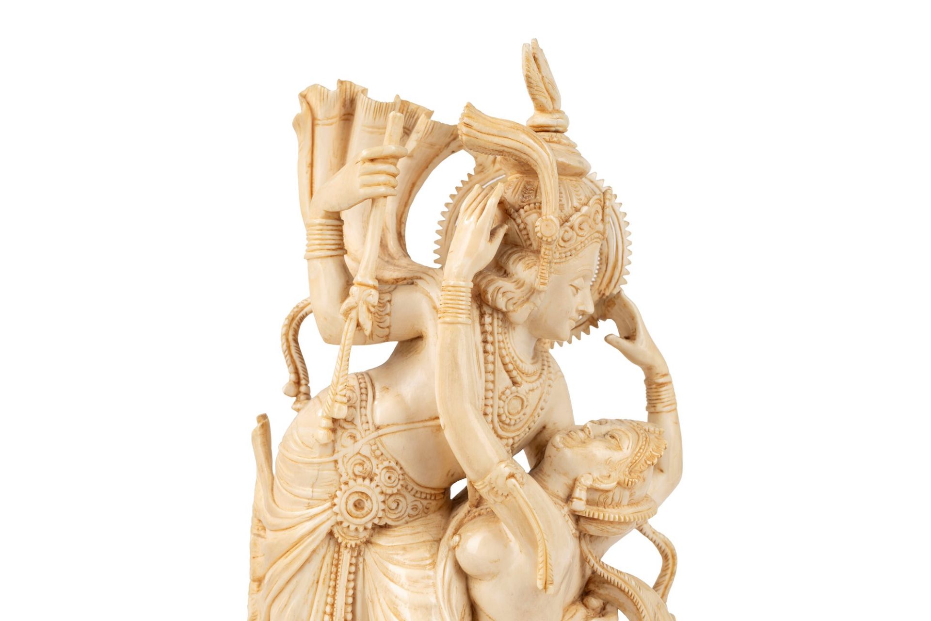 ☼ Ivory sculpture depicting Krishna and Rada, India, early 20th century - Image 3 of 3