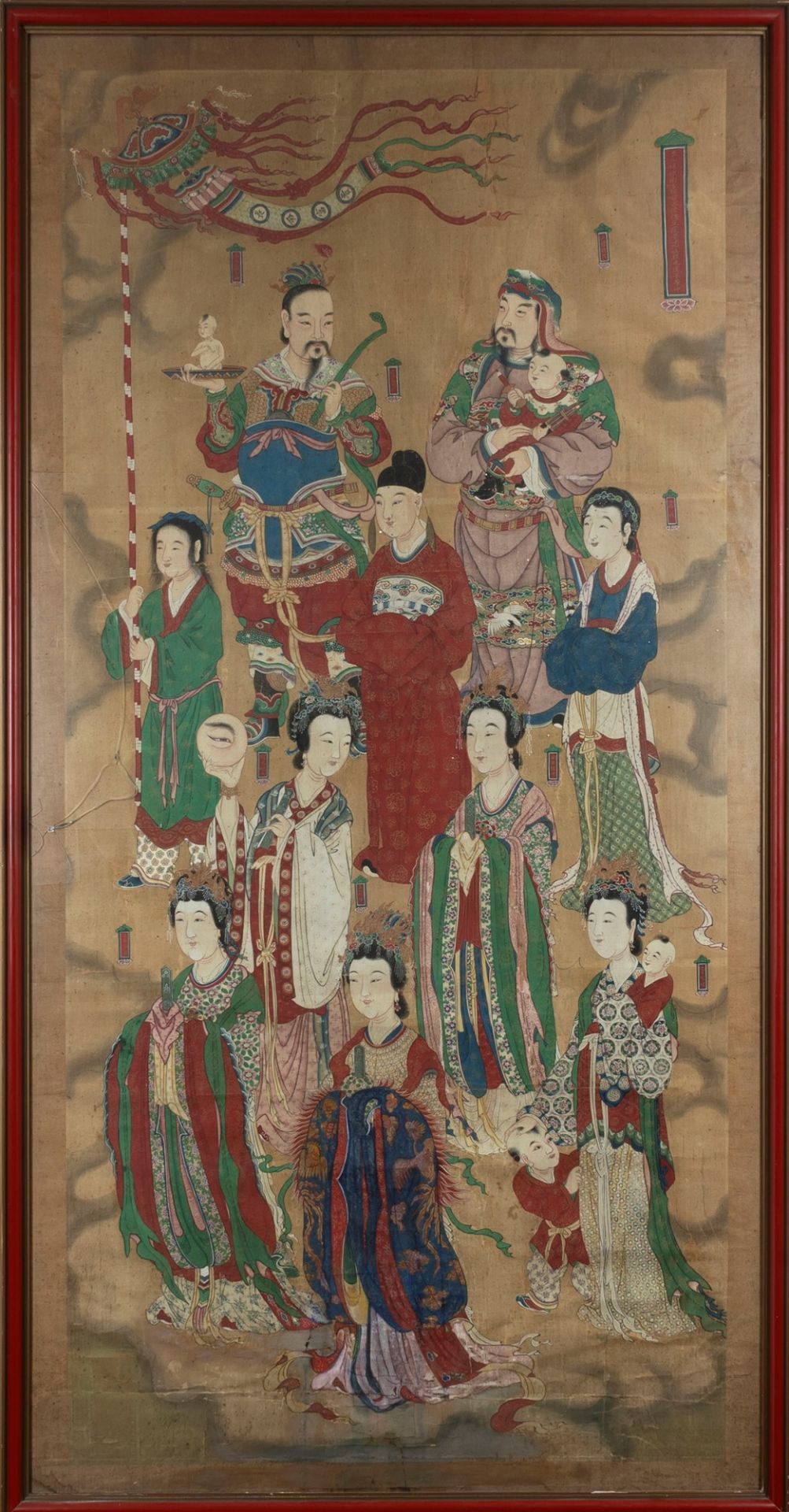 Two important paintings on silk, China 18th - 19th centuries - Image 2 of 5