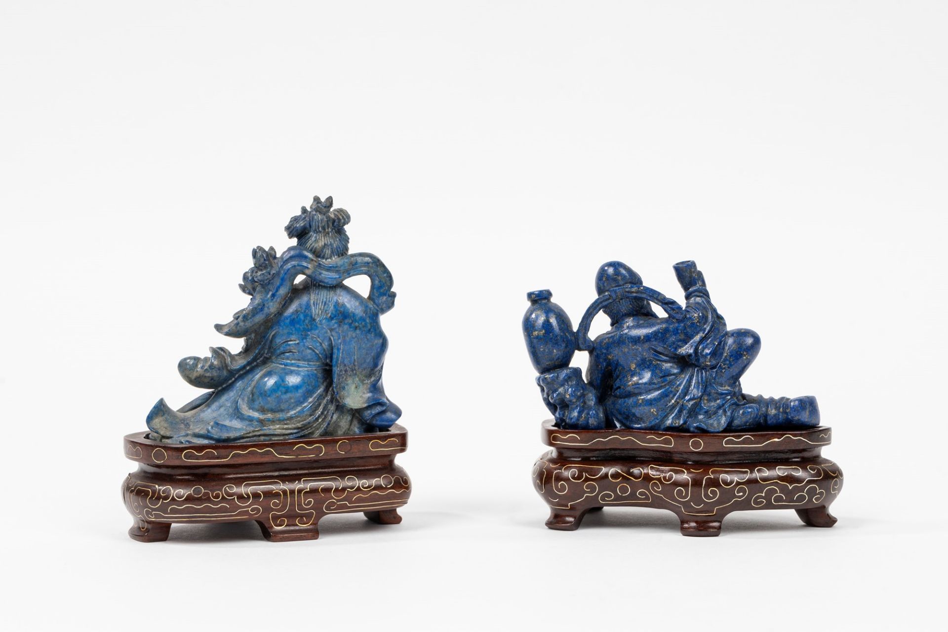 Pair of small lapis lazuli sculptures, China, 20th century - Image 2 of 2
