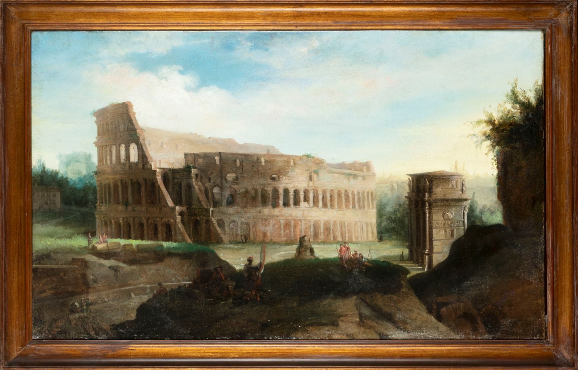Italian school, XIX century - View of the Colosseum with the Arch of Constantine - Bild 2 aus 3