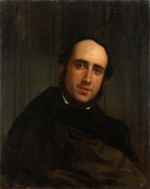 Italian school, XIX century - Half-length portrait of a man