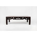 Oriental style carved wooden table, 20th century