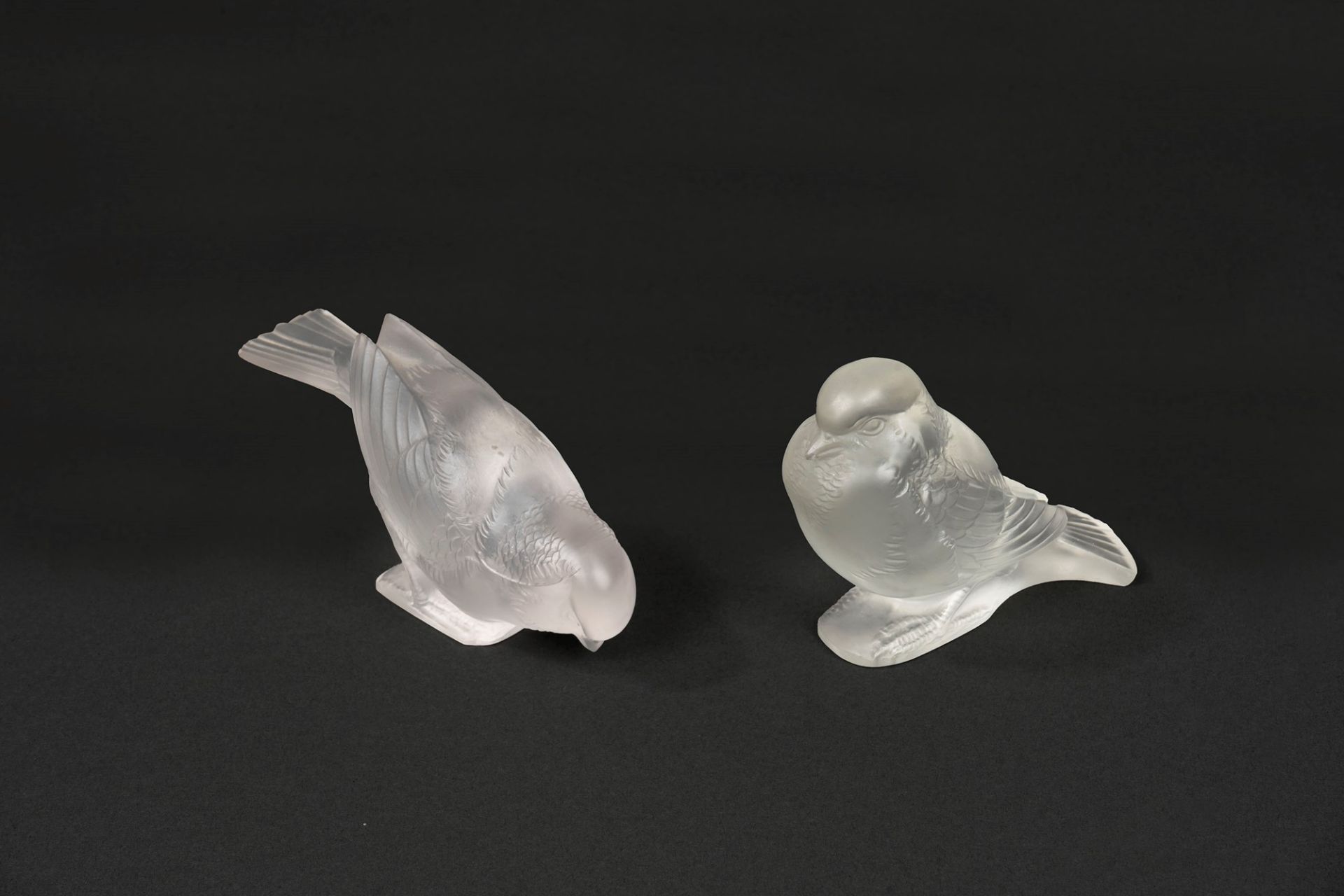 Renè Lalique - Two little birds in satin crystal - Image 2 of 3