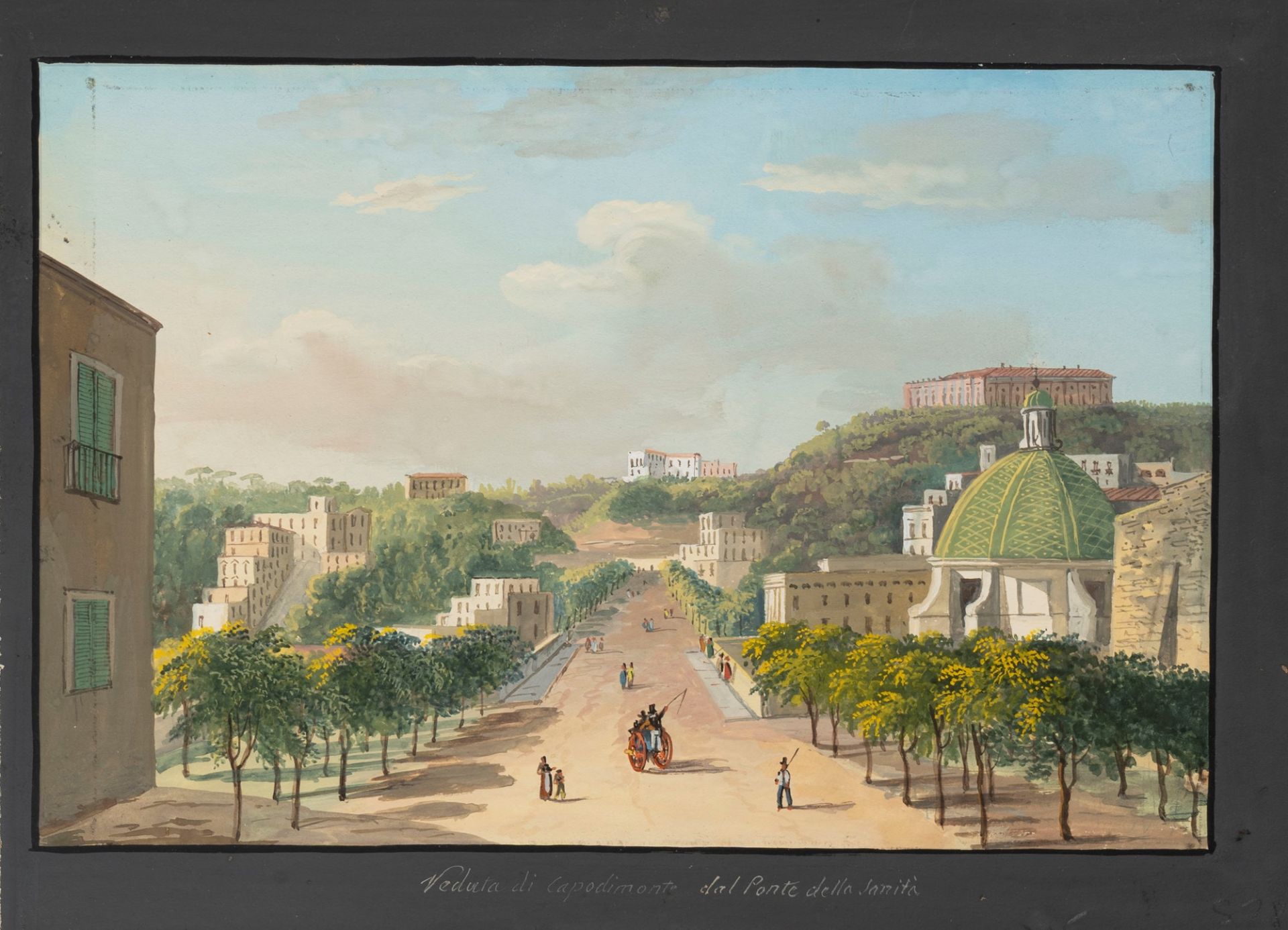 Pair of gouaches with Neapolitan views - Image 5 of 8